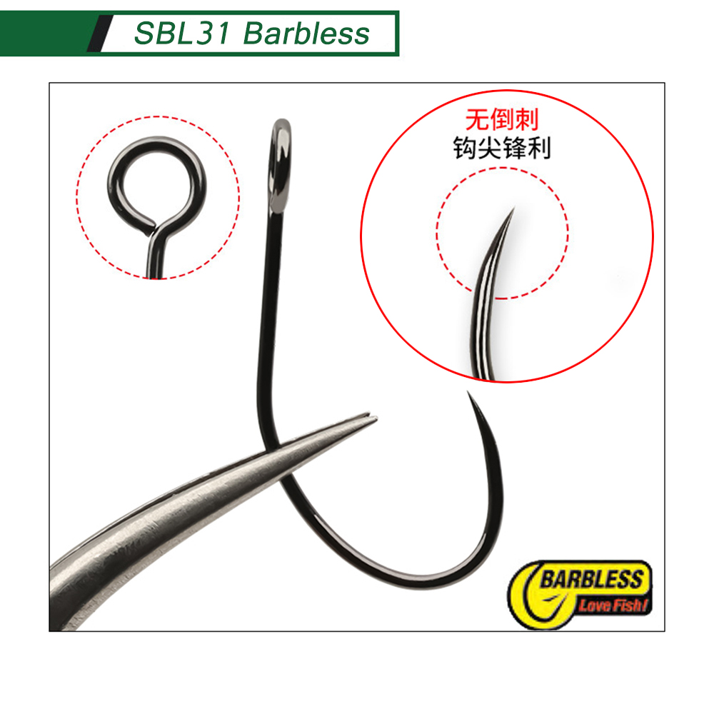 Fishing Hook Barbless - Castfanatic S31 Barbed Assist Hook SBL31