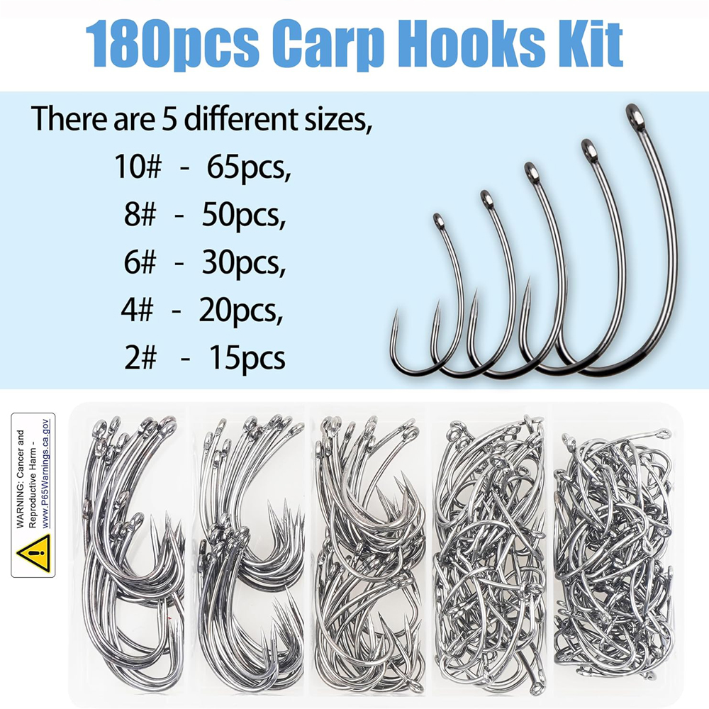 180PCS Barbless Fishing Hooks  - Fishing Hook Circle review and price