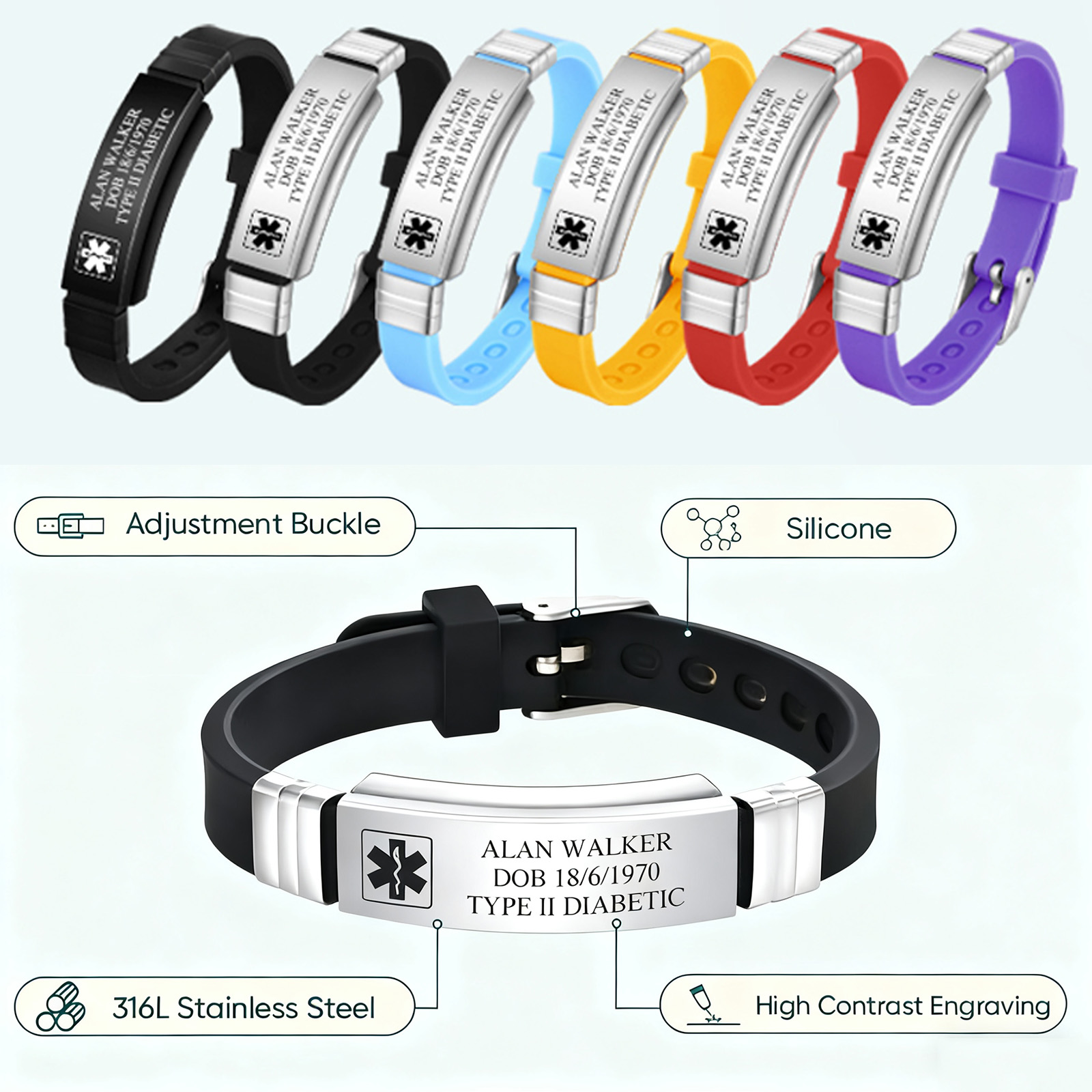Custom Soft Silicone Bracelets - Fishing Hook review and price