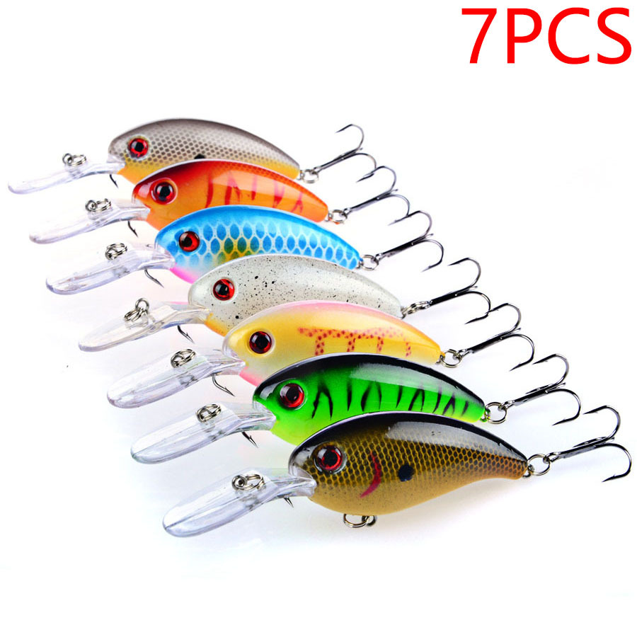 7Pcs Crankbait Fishing Lure Fl - Fishing Hook Treble review and price