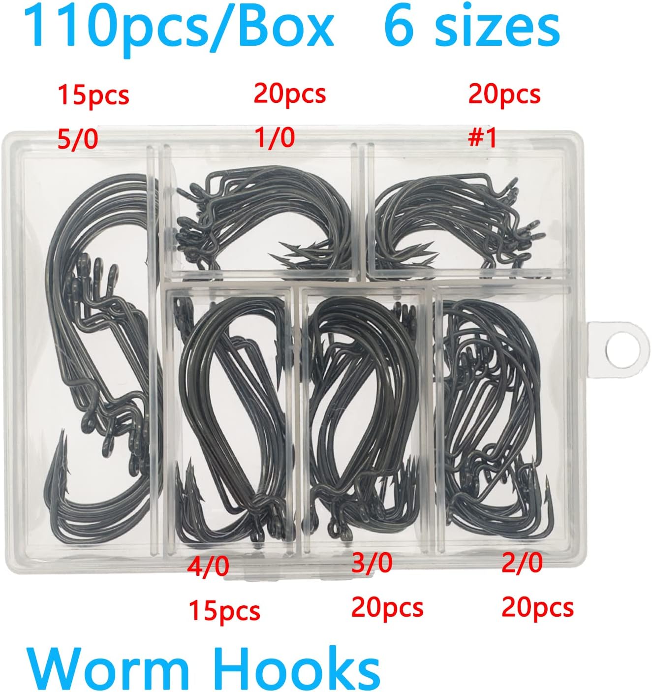 110pcs Bass Fishing Hooks Set, - Fishing Hook Offset review and price
