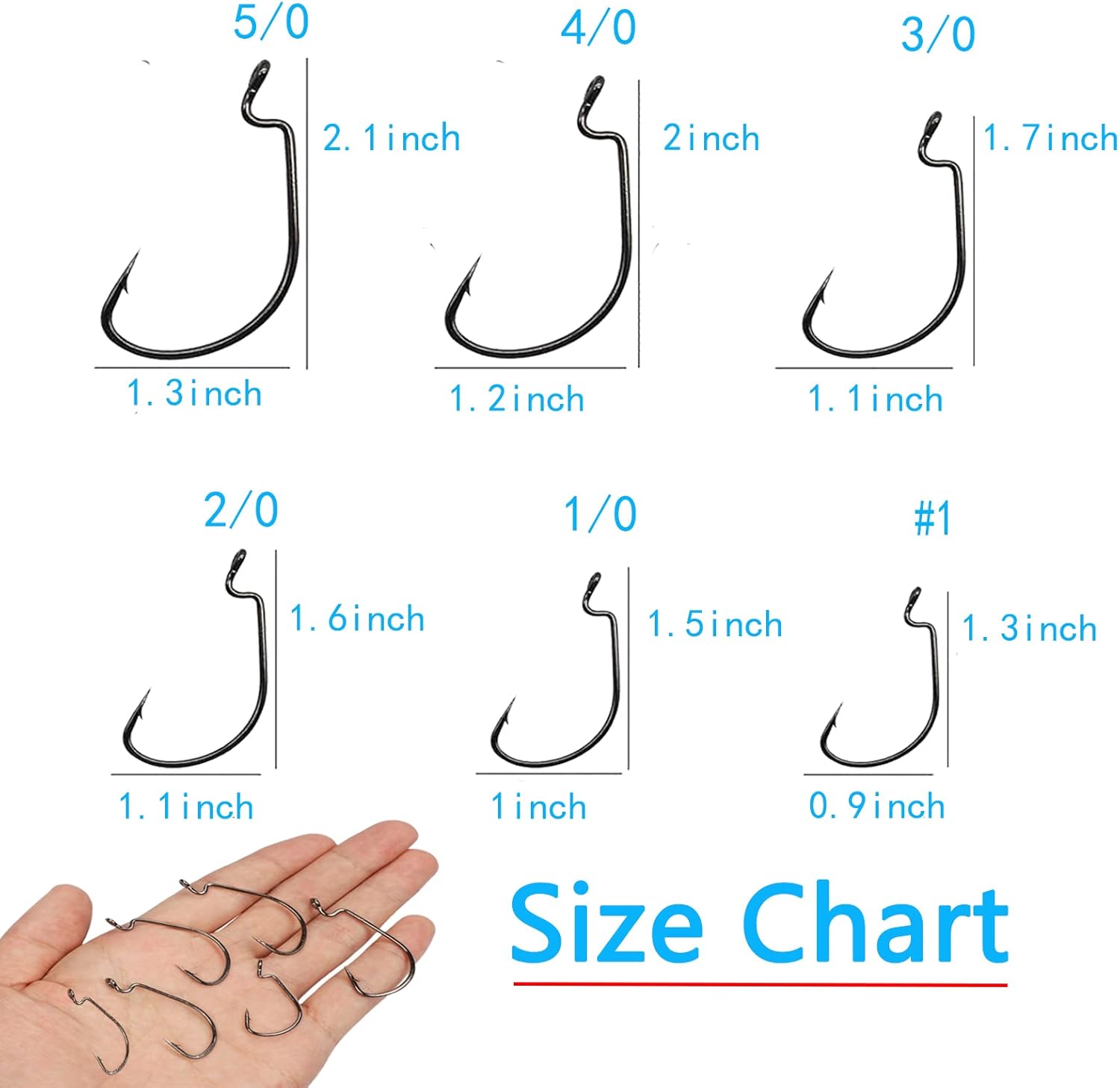 110pcs Bass Fishing Hooks Set, - Fishing Hook Offset review and price