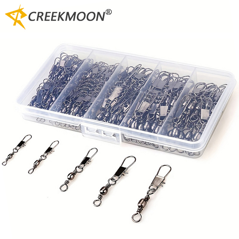 100Pcs/Lot 4#6#8#10#12# Swivel - Fishing Hook Stainless Steel review and price