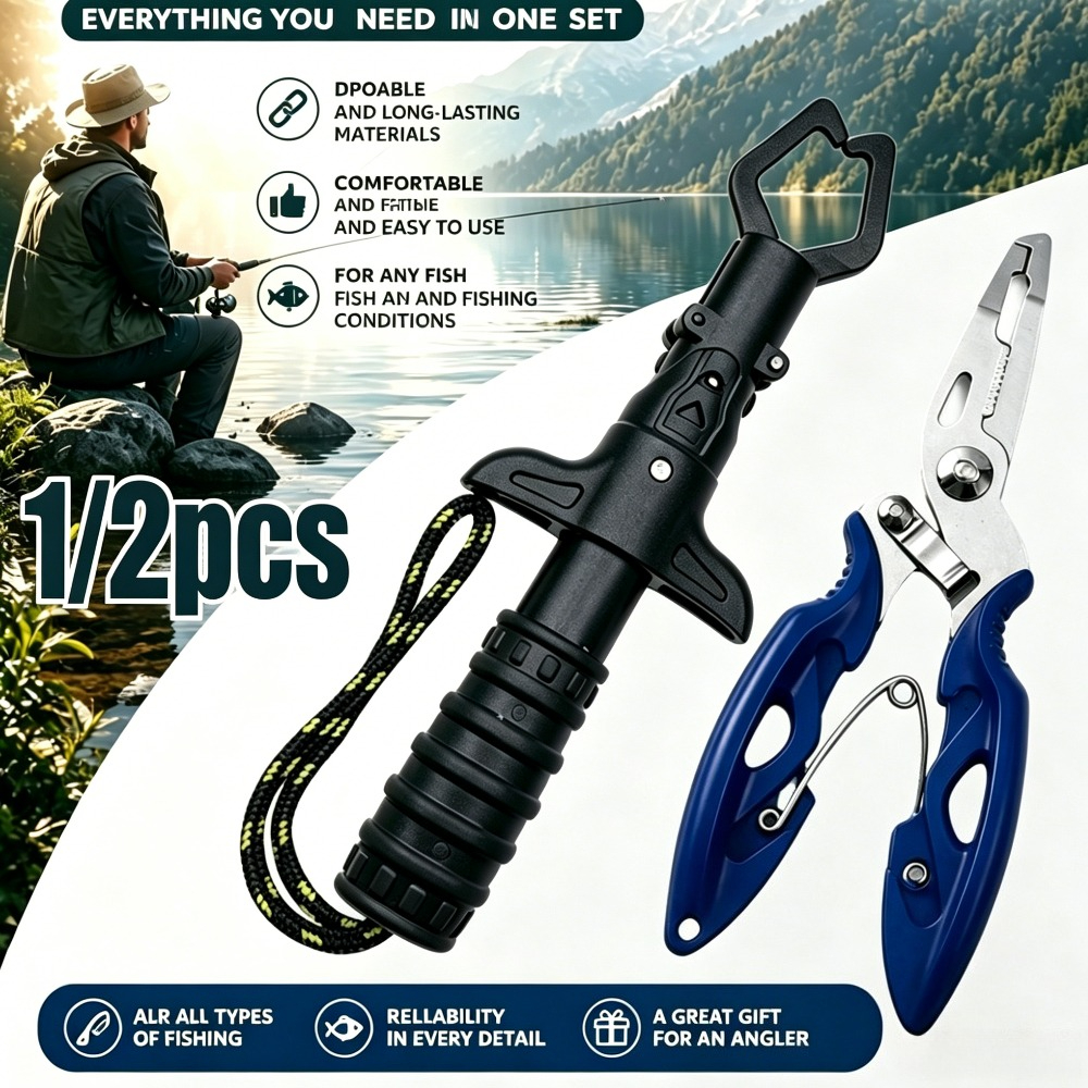 1/2pcs Fishing Gripper and Pli - Fishing Hook Remover review and price