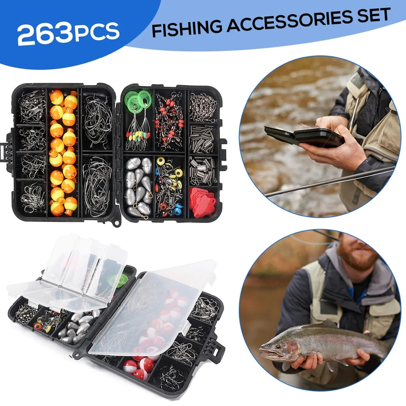 263pcs Outdoor Fishing Accesso - Fishing Hook Jig review and price