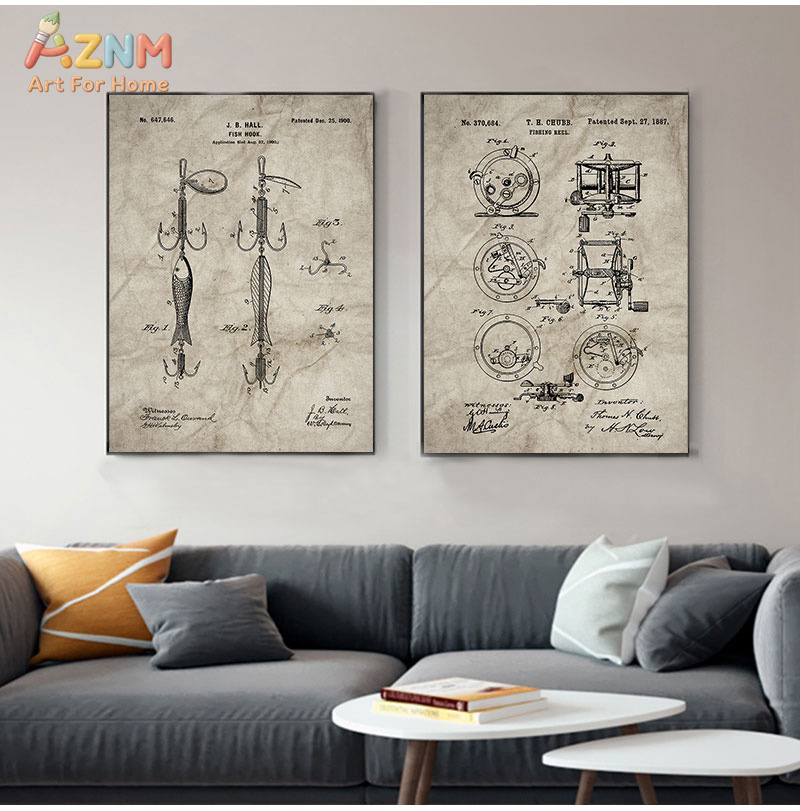 AZNM Vintage Fishing Patent Ca - Fishing Hook review and price