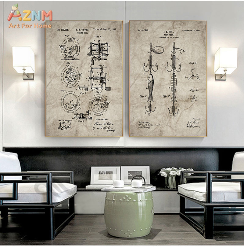 AZNM Vintage Fishing Patent Ca - Fishing Hook review and price
