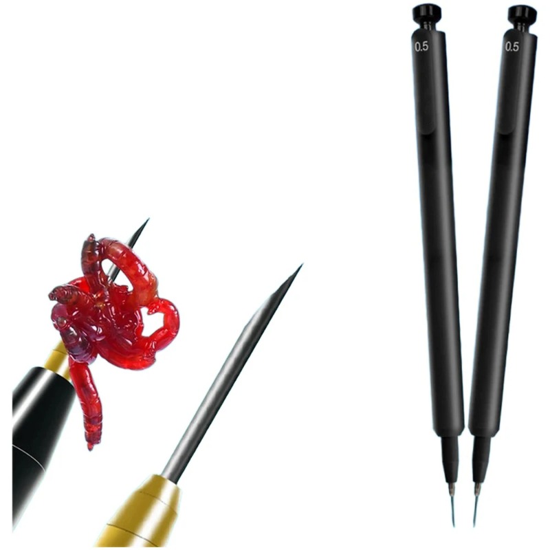2Pcs Red worm baiting device f - Fishing Hook Size review and price