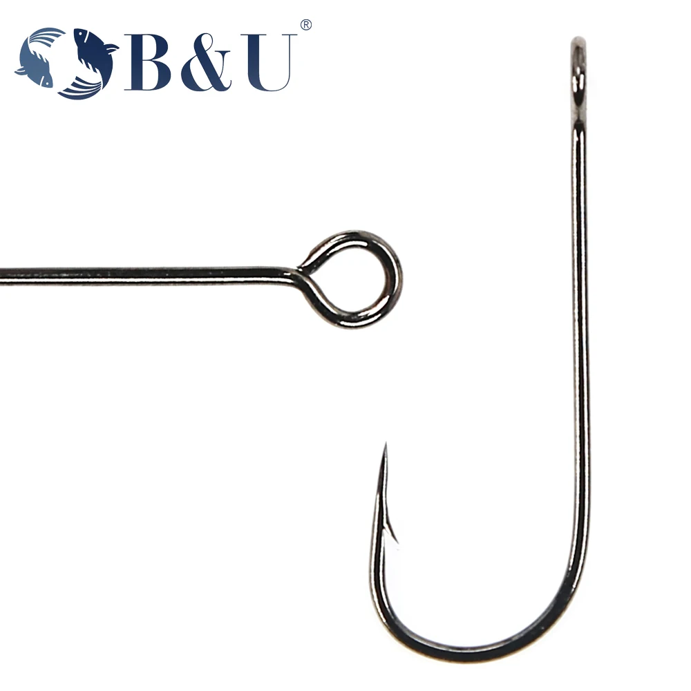 B&U 20pcs Fishing hook big eye - Fishing Hook Barbless review and price