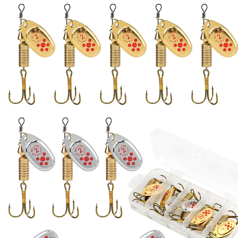 1PCS Metal Plating Spinner Bai - Fishing Hook Treble review and price