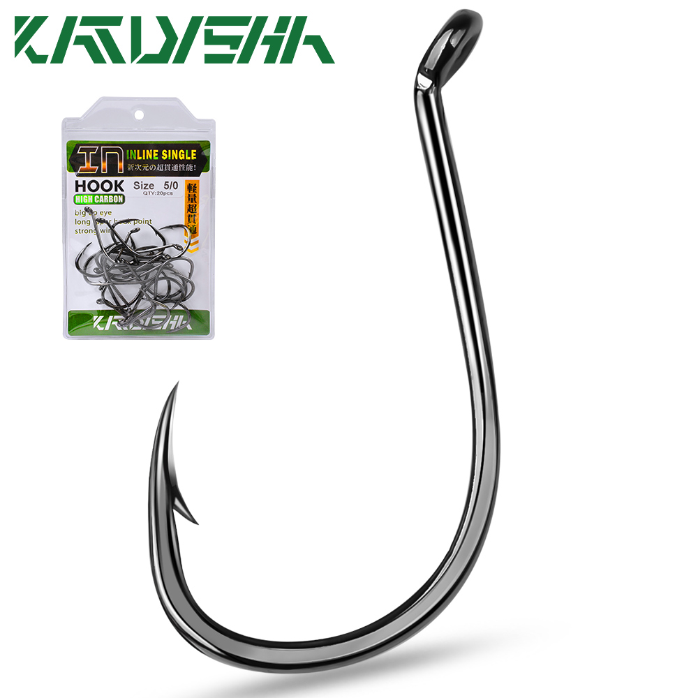 KATYUSHA  100PCS J Hooks 1/0-2 - Fishing Hook Offset review and price