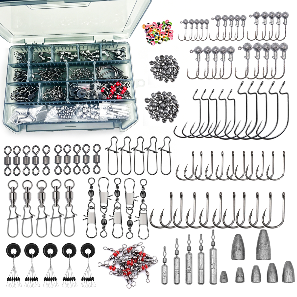 187pcs Fishing Accessories Kit - Fishing Hook Box review and price